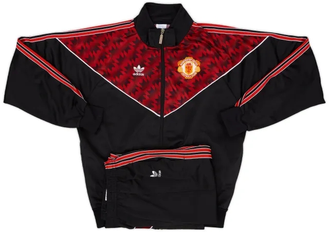 1990-92 Manchester United adidas Tracksuit - 8/10 - (M)
