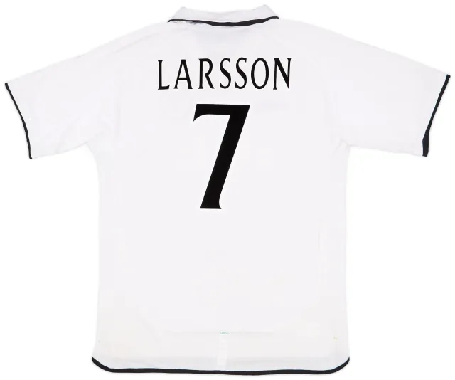 Umbro 2001-02 Celtic Away Shirt Larsson #7 - 7/10 - (XL)