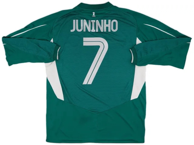 Umbro 2004-05 Celtic Away L/S Shirt Juninho #7 - 7/10 - (L)