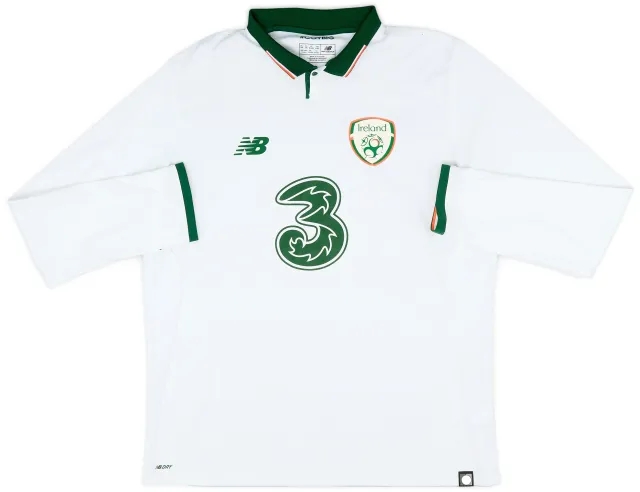 NewBalance 2017-18 Ireland Away L/S Shirt - 7/10 - (XL)