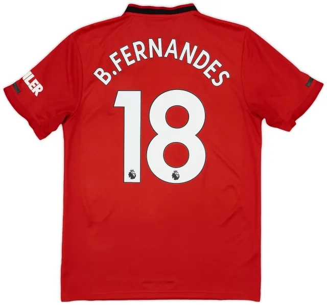 adidas 2019-20 Manchester United Home Shirt B.Fernandes #18 - 8/10 - (M)