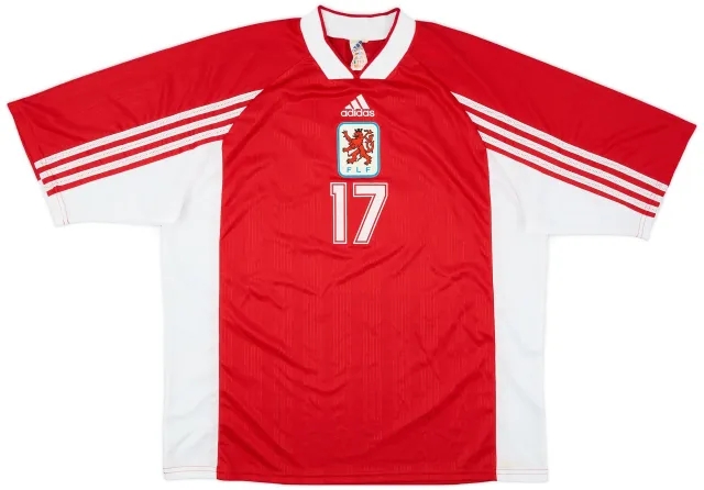 adidas 1998-99 Luxembourg Match Worn Home Shirt #17 (Holtz)
