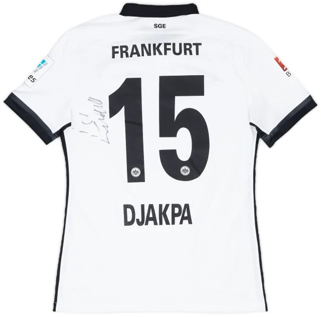 Nike 2015-16 Eintracht Frankfurt Match Issue Signed Away Shirt Djakpa #15