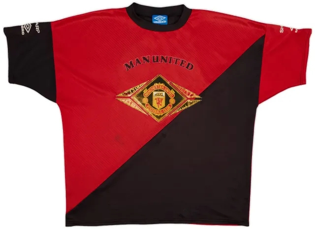 1994-96 Manchester United Umbro Training Shirt - 5/10 - (XL)