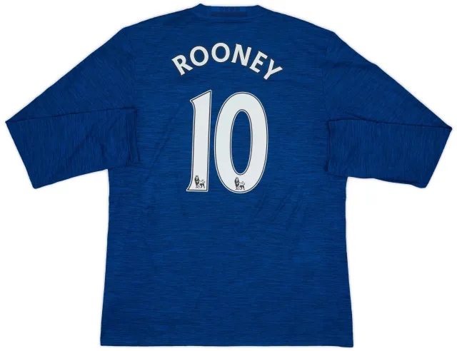 adidas 2016-17 Manchester United Away L/S Shirt Rooney #10 - 7/10 - (L)