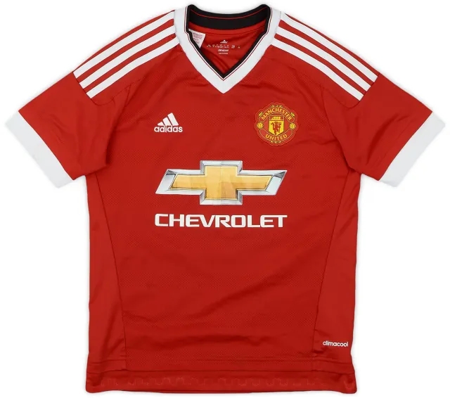 adidas 2015-16 Manchester United Home Shirt - 6/10 - (M.Boys)