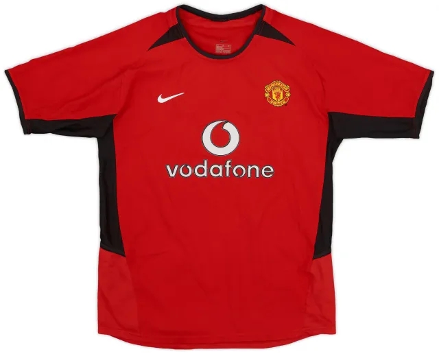 Nike 2002-04 Manchester United Home Shirt - 8/10 - (L.Boys)