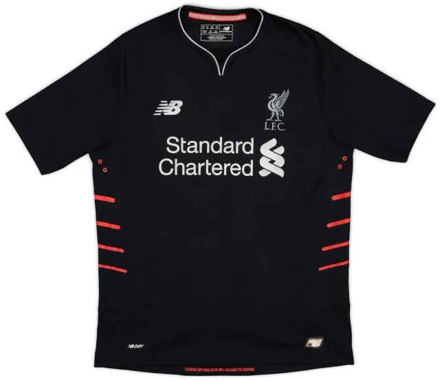 NewBalance 2016-17 Liverpool Away Shirt - 8/10 - (XL.Boys)