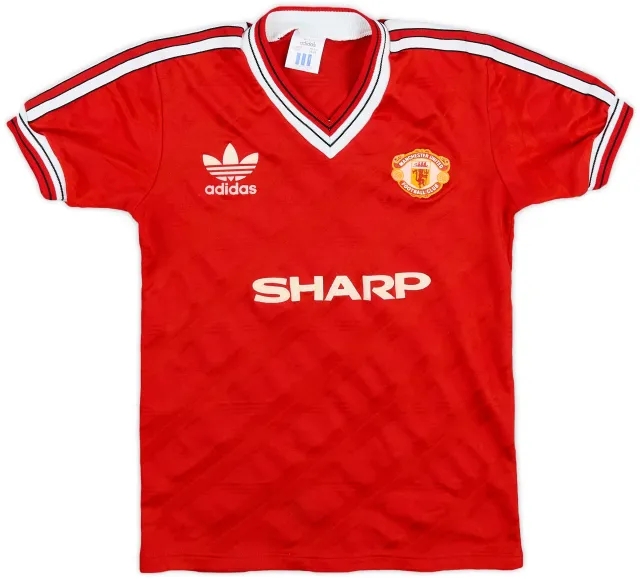 adidas 1986-88 Manchester United Home Shirt - 8/10 - (L.Boys)