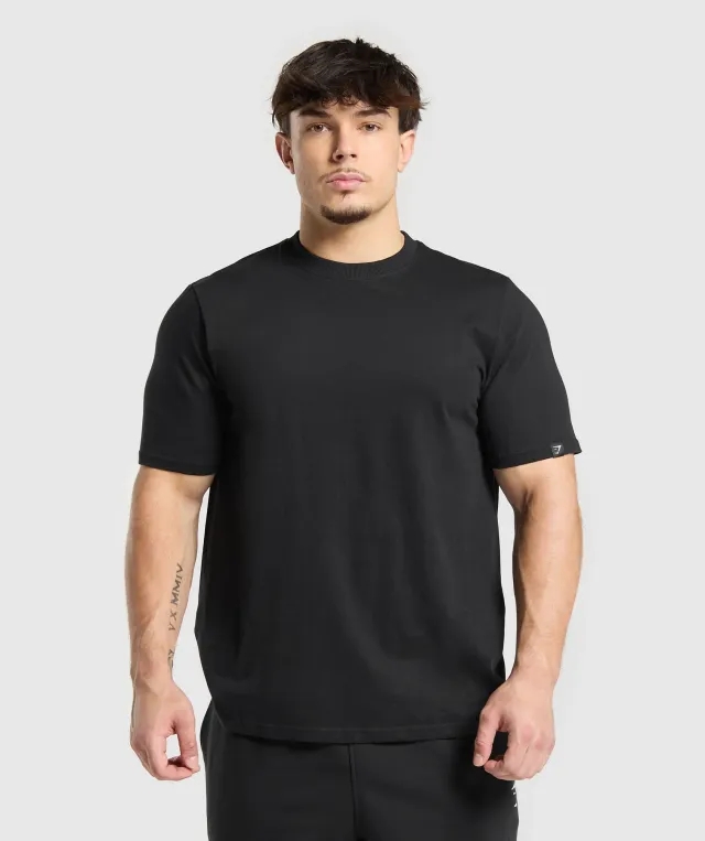 Gymshark T-Shirt 2 Pack - Black/Light Grey Marl