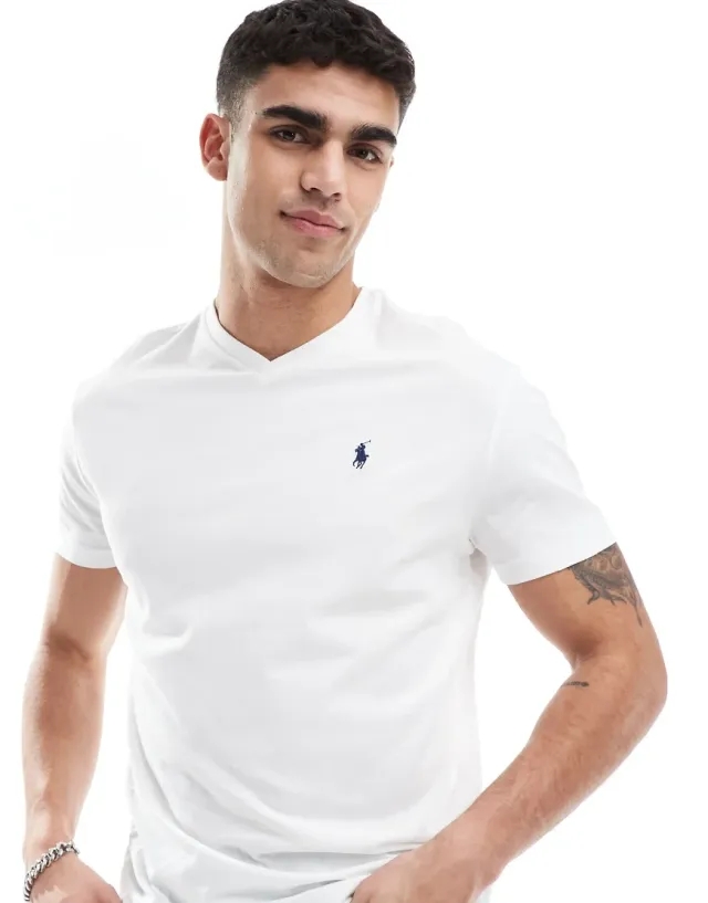 Polo Ralph Lauren  KSC08H-SSVNCLS-SHORT SLEEVE-T-SHIRT  men's T shirt in White