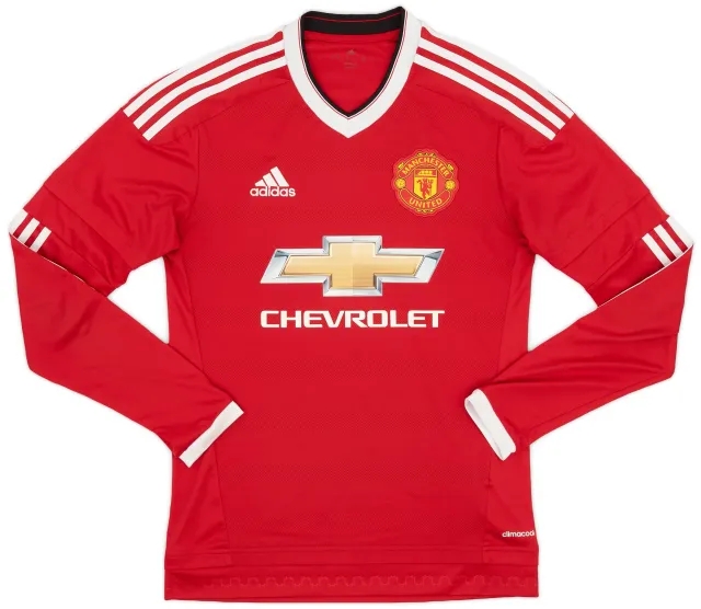 adidas 2015-16 Manchester United Home L/S Shirt Rooney #10 - 7/10 - (XS)
