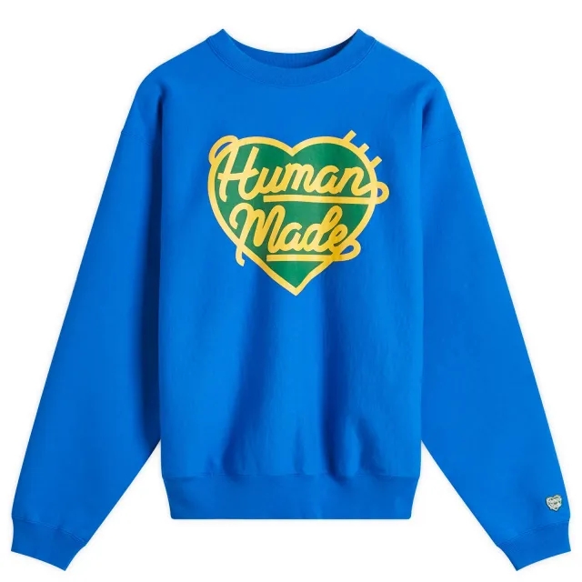 Human Made Men's Heavyweight Heart Sweatshirt Blue