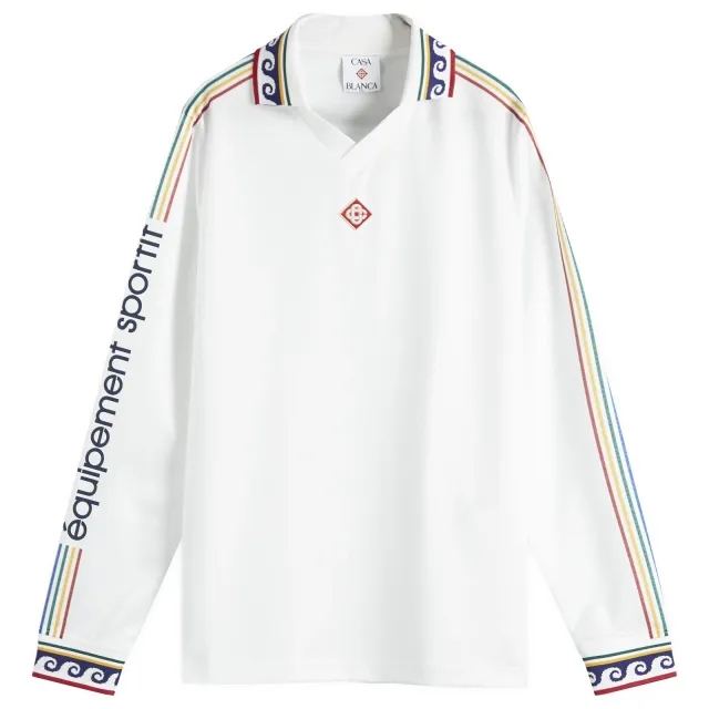 Casablanca Men's Long Sleeve Football Shirt Off-White