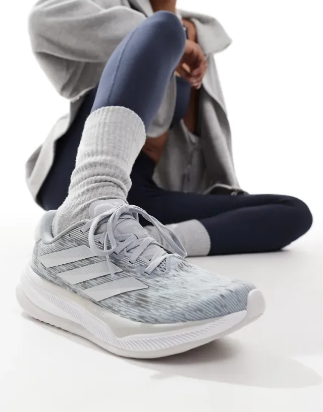 adidas Women's Supernova Comfortglide Running Shoes - Halo Silver/Grey One/Dash Grey -  Size: UK 8