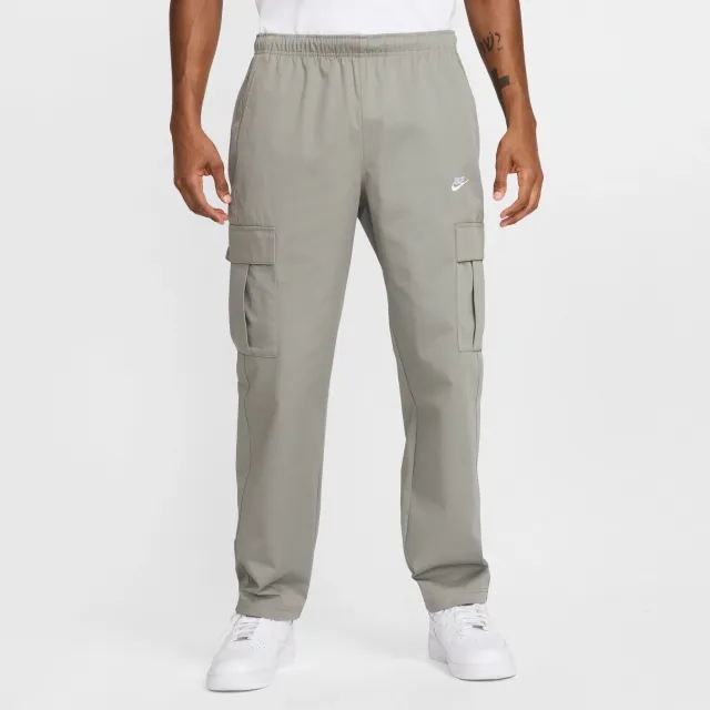 Nike Club Men's Cargo Trousers - Grey - Cotton/Polyester/Elastane
