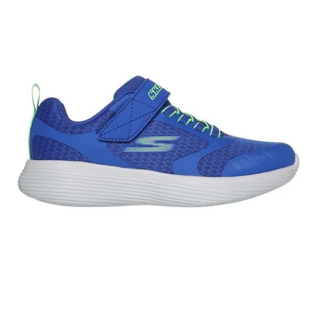Skechers Boy's GO RUN 400 V2 - Goltran Sneaker in Blue/Lime | Textile/Synthetic
