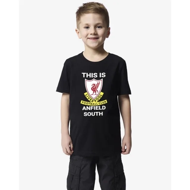 Liverpool FC LFC Juniors This Is Anfield South Tee Black