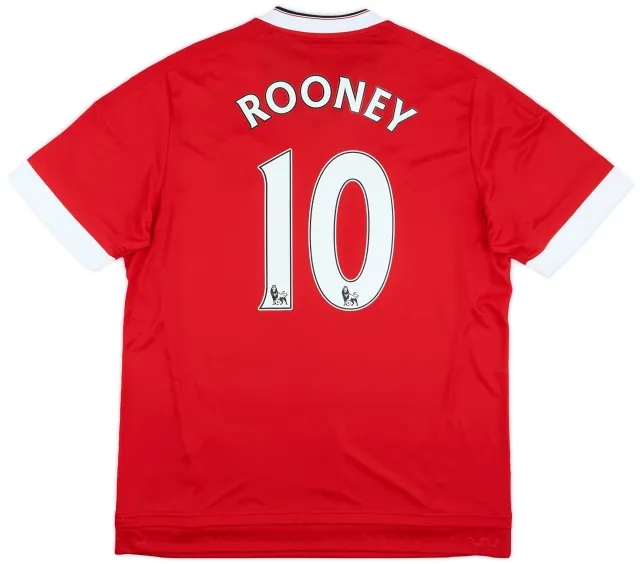 adidas 2015-16 Manchester United Home Shirt Rooney #10 (L)