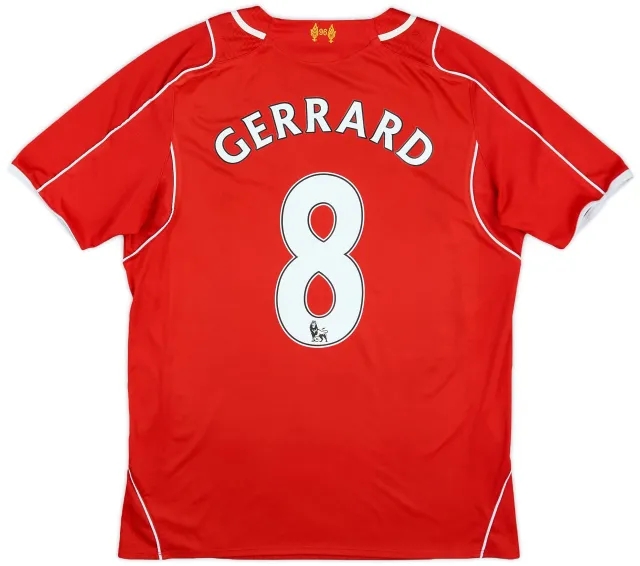 2014-15 Liverpool Home Shirt Gerrard #8 - 5/10 - (M)