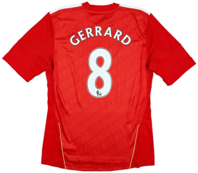 adidas 2010-12 Liverpool Home Shirt Gerrard #8 - 5/10 - (M)