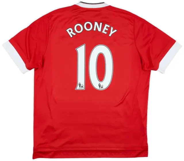 adidas 2015-16 Manchester United Home Shirt Rooney #10 - 6/10 - (XL)