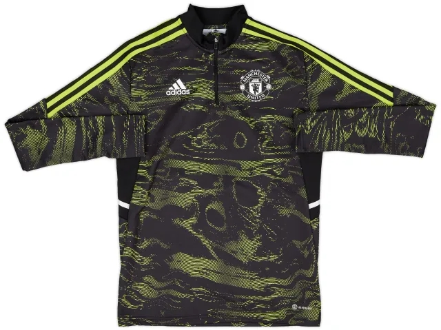 2022-23 Manchester United adidas 1/4 Zip Training Top - 9/10 - (S)