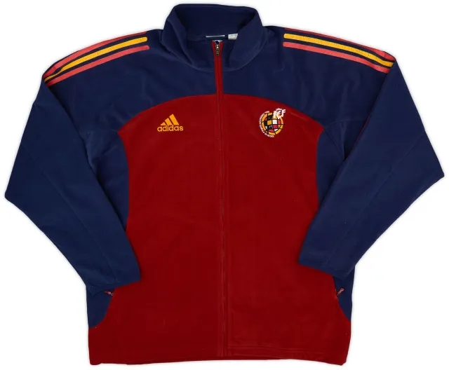 2001-02 Spain adidas Fleece Track Jacket - 7/10 - (M/L)