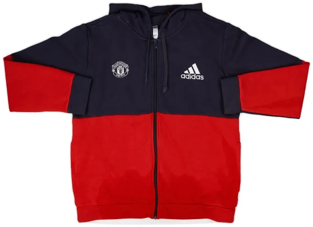 2022-23 Manchester United adidas Hooded Sweat Top - 9/10 - (L)