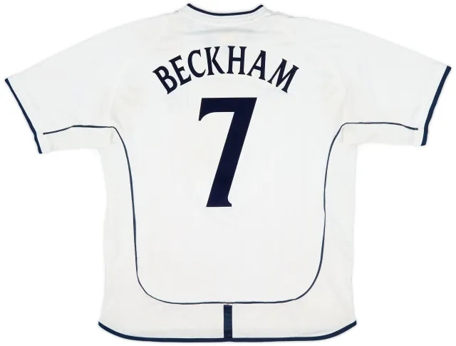 Umbro 2001-03 England Home Shirt Beckham #7 - 6/10 - (XL)