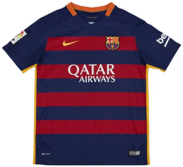 Nike 2015-16 Barcelona Home Shirt - 8/10 - (L.Boys)