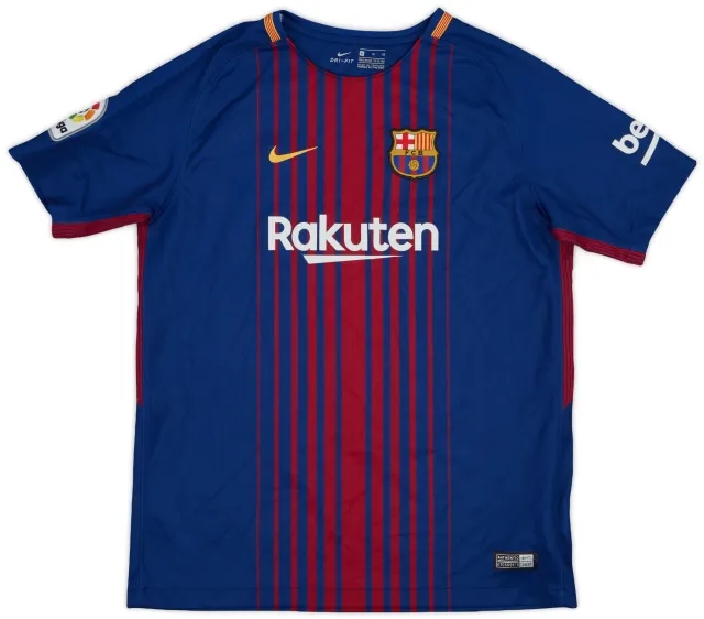 Nike 2017-18 Barcelona Home Shirt - 8/10 - (XL.Boys)