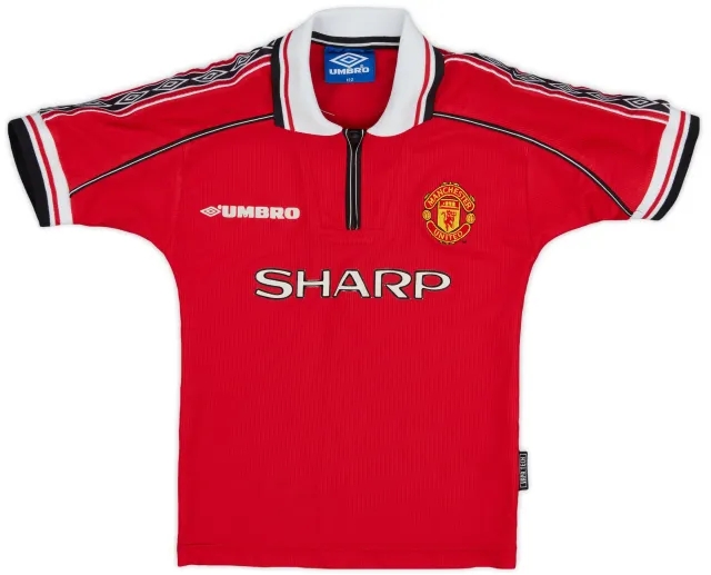 Umbro 1998-00 Manchester United Home Shirt - 7/10 - (6-7 Years)