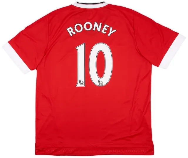 adidas 2015-16 Manchester United Home Shirt Rooney #10 (XL)
