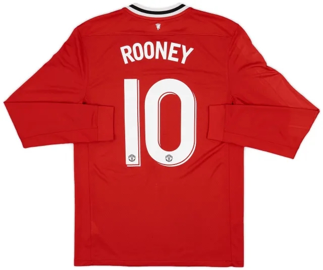 Nike 2011-12 Manchester United Home L/S Shirt Rooney #10 - 7/10 - (M)