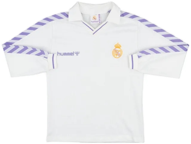 Hummel 1986-88 Real Madrid Home L/S Shirt - 8/10 - (M)
