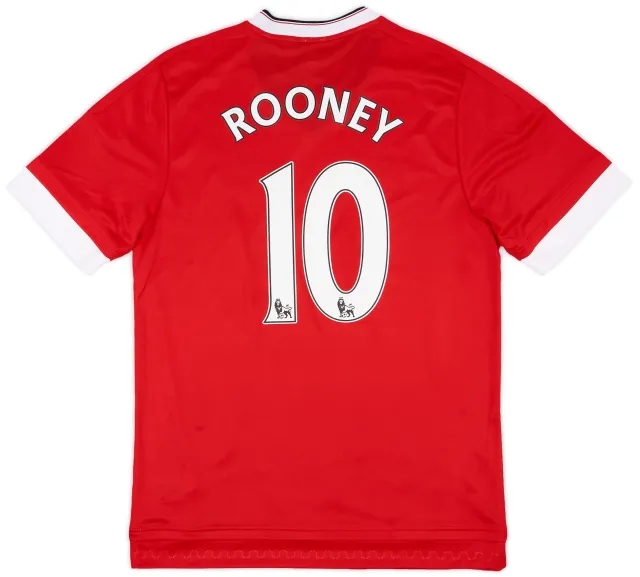 adidas 2015-16 Manchester United Player Issue Home Shirt Rooney #10 (L)