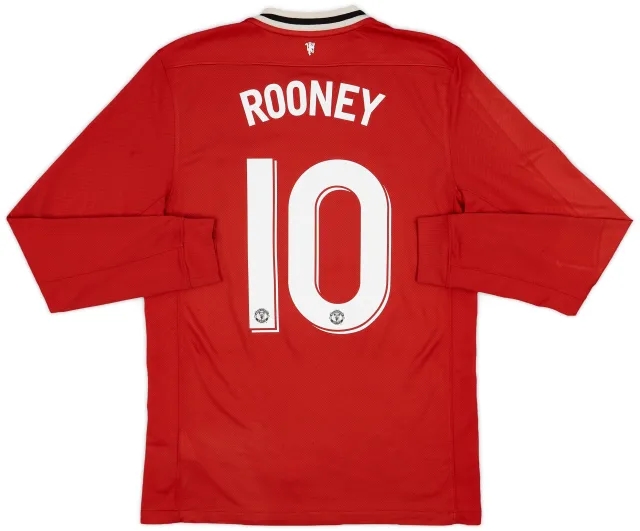 Nike 2011-12 Manchester United Home L/S Shirt Rooney #10 - 6/10 - (M)