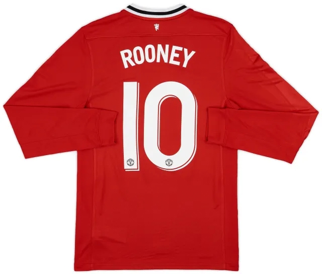 Nike 2011-12 Manchester United Home L/S Shirt Rooney #10 - 9/10 - (S)
