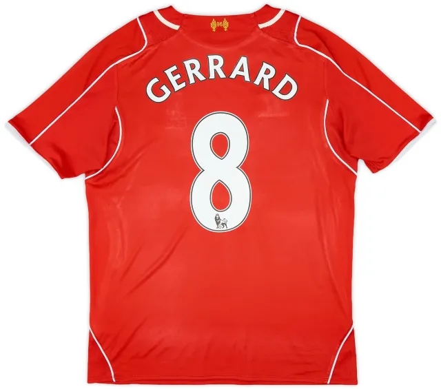 2014-15 Liverpool Home Shirt Gerrard #8 - 5/10 - (M)