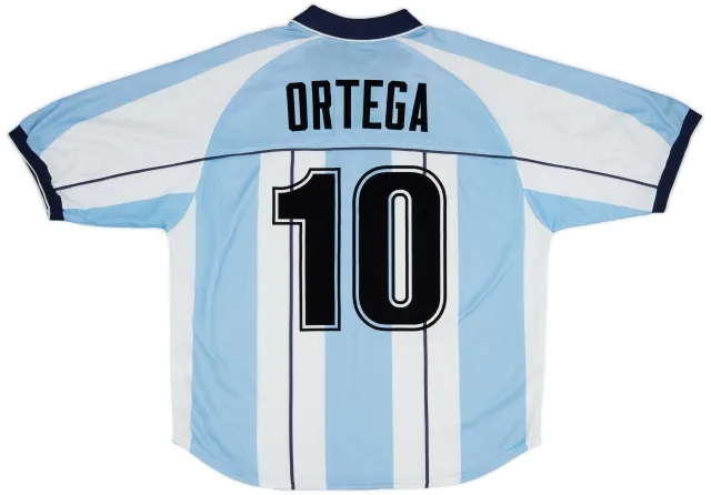 Reebok 2000-01 Argentina Home Shirt Ortega #10 - 9/10 - (XL)