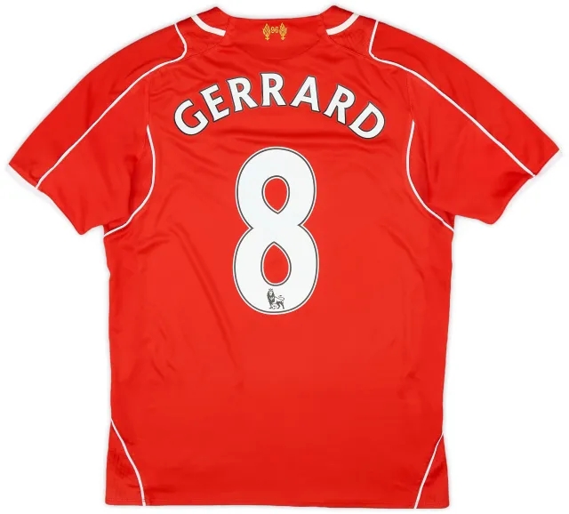 2014-15 Liverpool Home Shirt Gerrard #8 - 6/10 - (S)