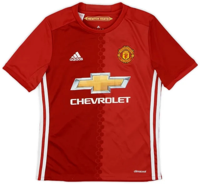 adidas 2016-17 Manchester United Home Shirt - 7/10 - (M.Boys)