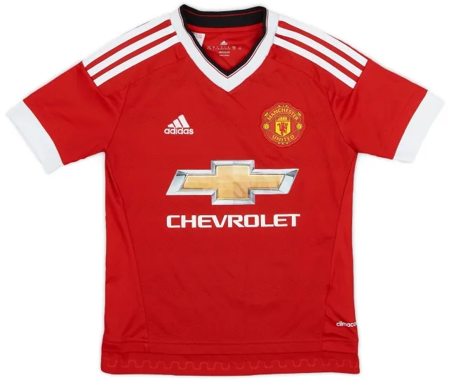 adidas 2015-16 Manchester United Home Shirt - 9/10 - (S.Boys)