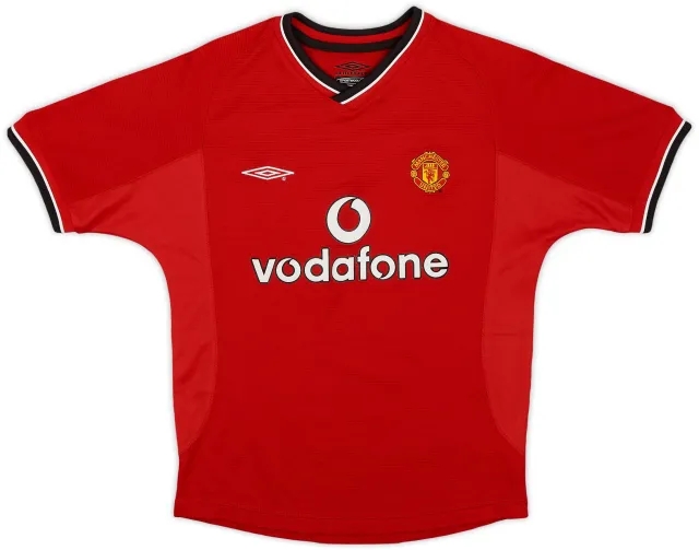 Umbro 2000-02 Manchester United Home Shirt - 8/10 - (L.Boys)