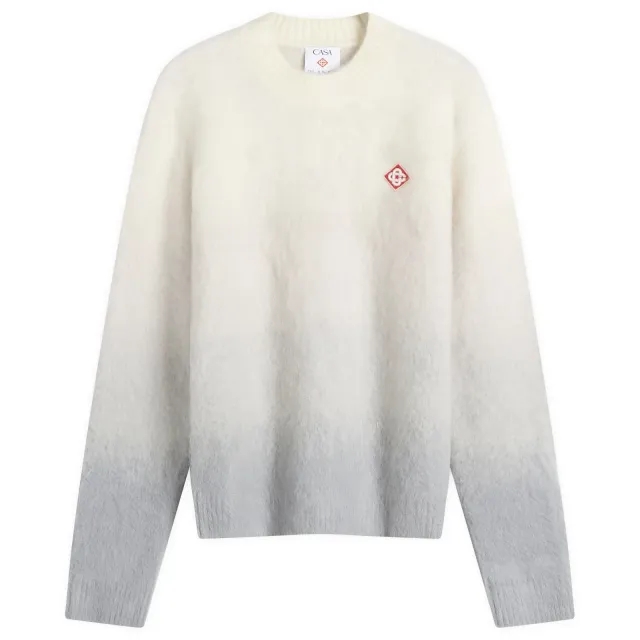 Casablanca Men's Gradient Mohair Crew Knit Grey Gradient