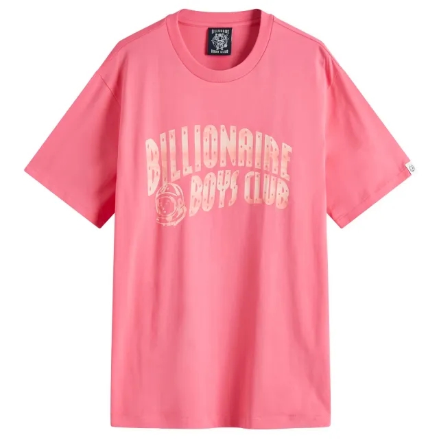 Billionaire Boys Club Men's Mountain Fill Arch Logo T-Shirt Pink