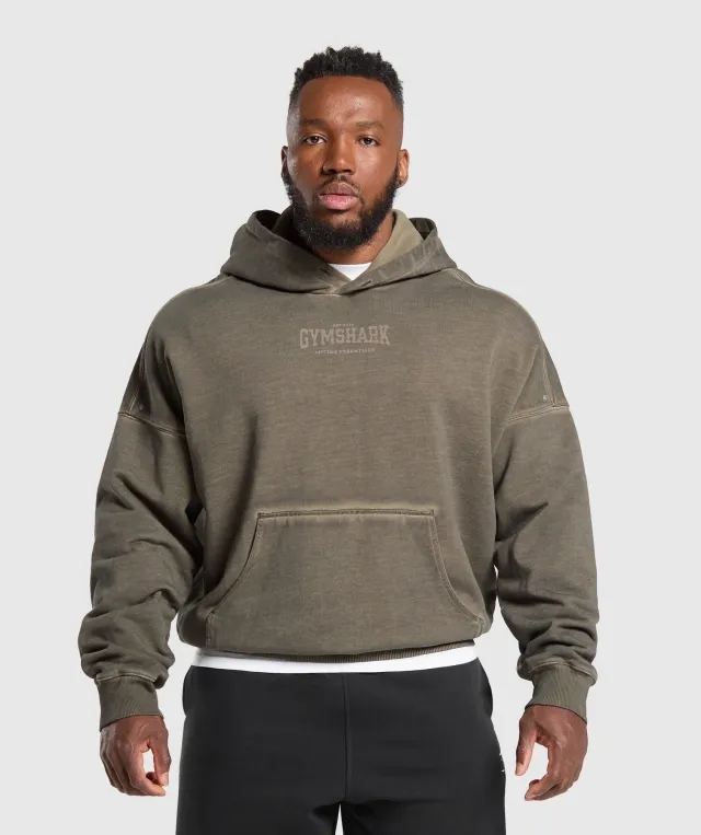 Gymshark Heavyweight Hoodie - Strength Green Wash