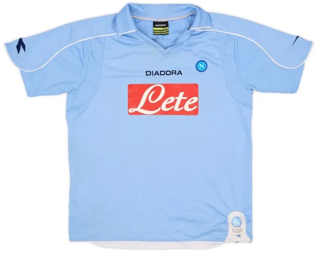 Diadora 2008-09 Napoli Home Shirt - 5/10 - (XL.Boys)