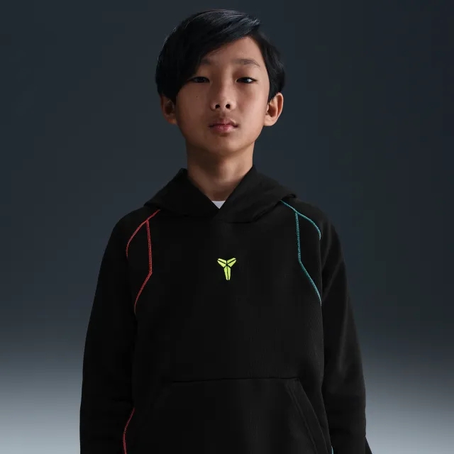 Nike Kobe Older Kids' Therma-FIT Pullover Hoodie - Black - Sustainable Materials